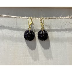 Boucles d'oreilles pelotes de laine